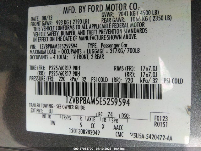 Ford Mustang V6 2014 1ZVBP8AM5E5259594 Image 16
