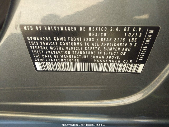 3VWLL7AJXEM230148 Volkswagen Jetta Sedan Tdi