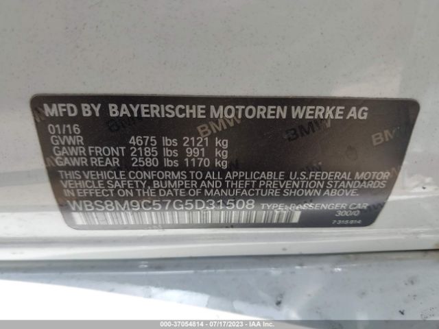 WBS8M9C57G5D31508 BMW M3