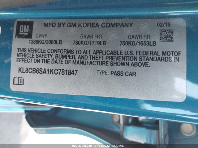 Chevrolet SPARK LS 2019 KL8CB6SA1KC781847 Image 15