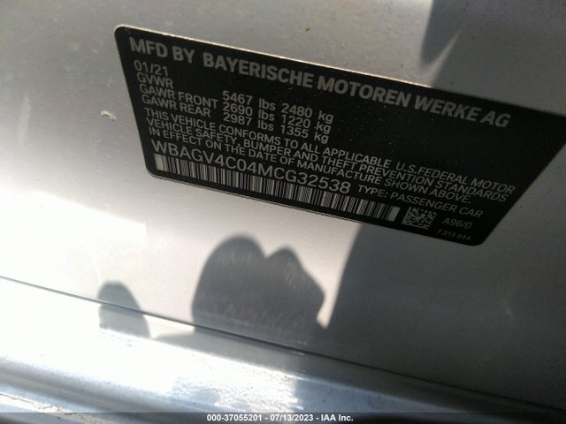 BMW 8 Series 840i 2021 WBAGV4C04MCG32538 Image 15