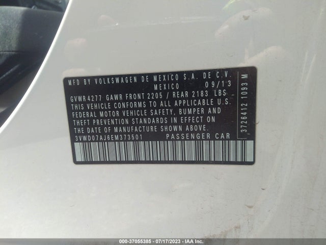 Volkswagen JETTA SEDAN 2014 3VWD07AJ6EM373501 Image 14