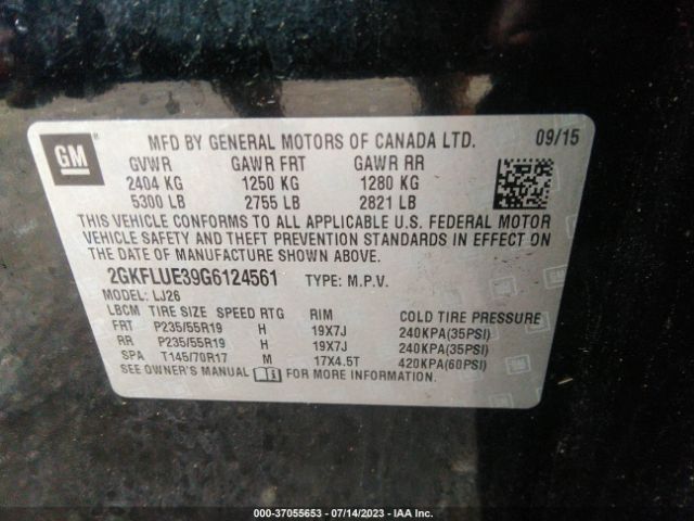 2GKFLUE39G6124561 GMC Terrain Slt