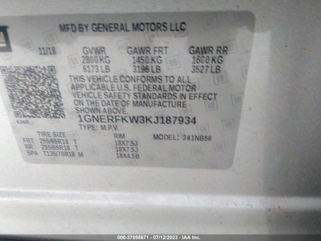 Chevrolet Traverse Ls 2019 1GNERFKW3KJ187934 Image 9