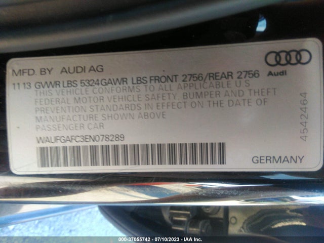 WAUFGAFC3EN078289 Audi A6 3.0t Premium Plus