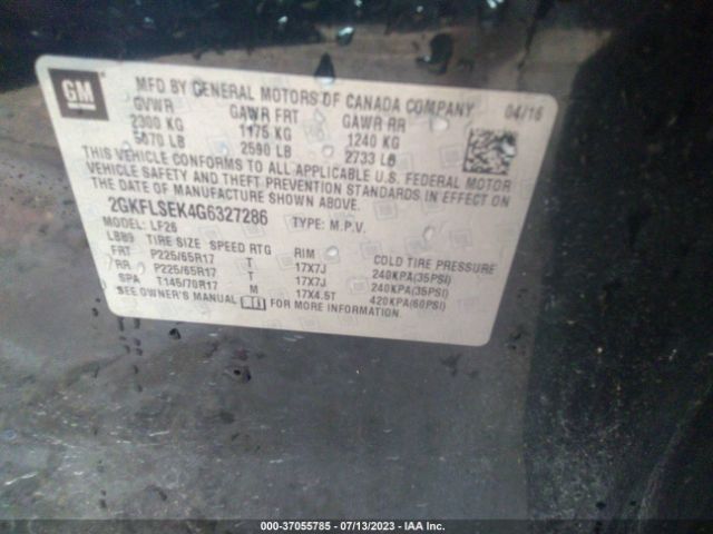 2GKFLSEK4G6327286 GMC Terrain Sle