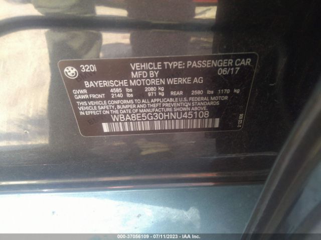 WBA8E5G30HNU45108 BMW 3 Series 320i Xdrive