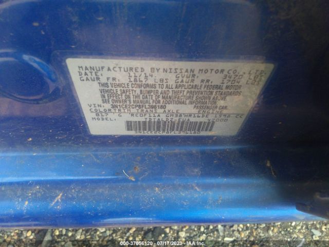 3N1CE2CP8FL396180 Nissan Versa Note S/s Plus/sv/sr/sl
