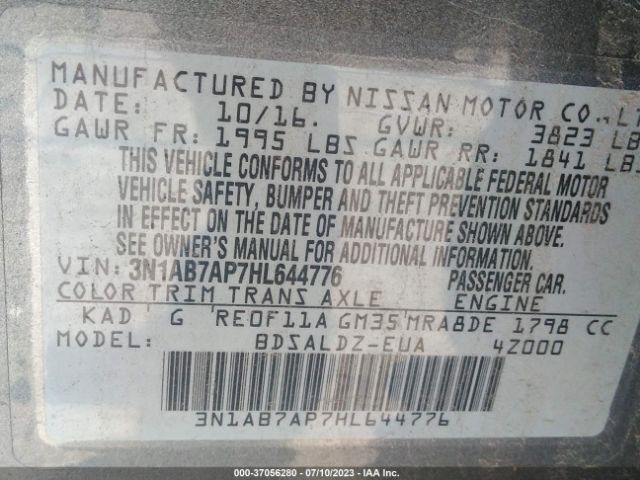 3N1AB7AP7HL644776 Nissan SENTRA SV