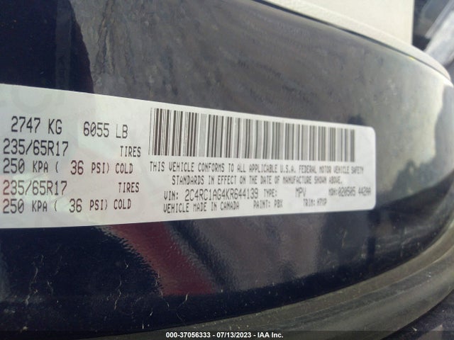 Chrysler PACIFICA L 2019 2C4RC1AG4KR644139 Image 9