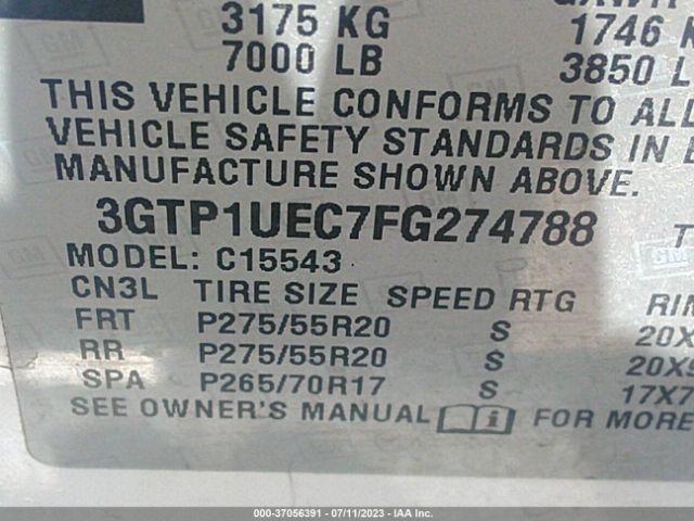 3GTP1UEC7FG274788 GMC Sierra 1500 Sle