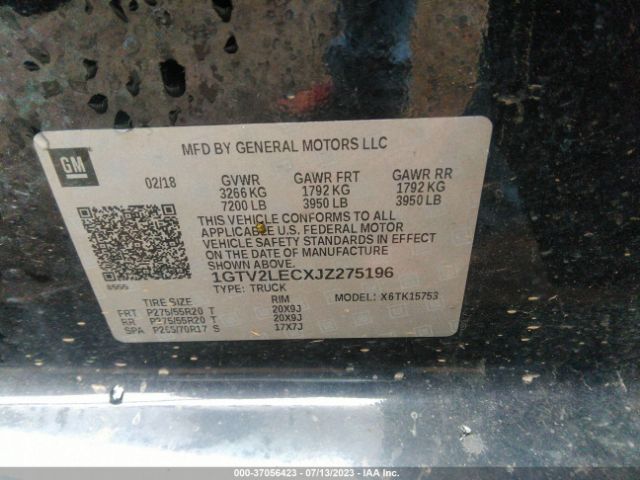 1GTV2LECXJZ275196 GMC SIERRA 1500
