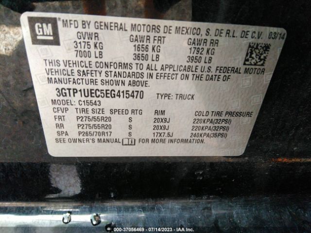 3GTP1UEC5EG415470 GMC Sierra 1500 Sle