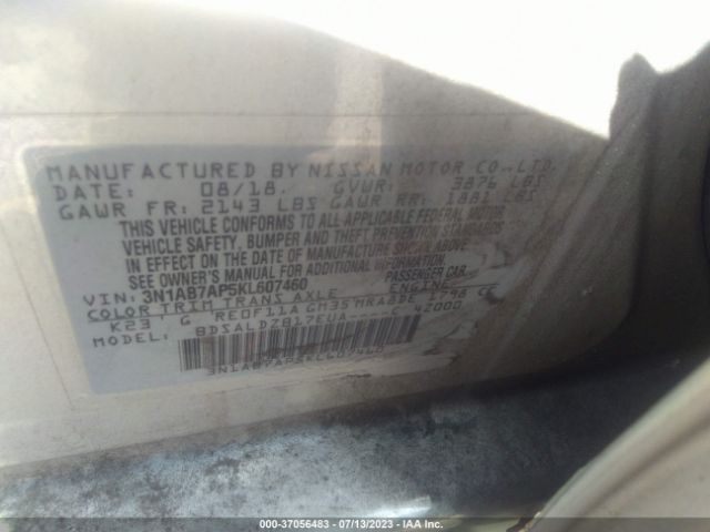3N1AB7AP5KL607460 Nissan SENTRA SV