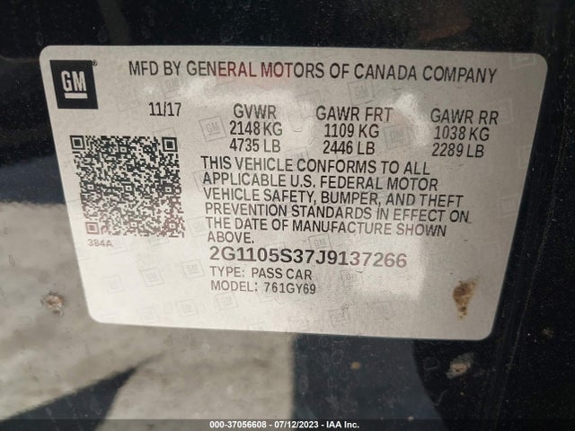 Chevrolet IMPALA LT 2018 2G1105S37J9137266 Image 16