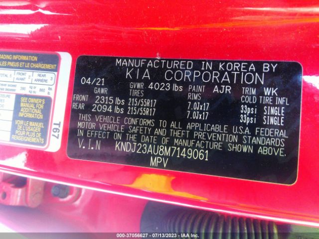 KNDJ23AU8M7149061 KIA SOUL S