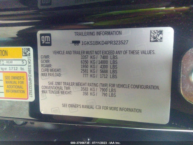 GMC YUKON SLT 2023 1GKS1BKD4PR323527 Image 9
