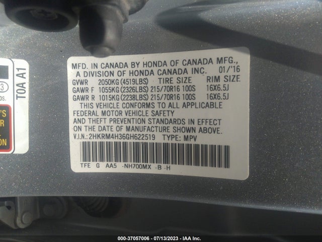 Honda CR-V LX 2016 2HKRM4H36GH622519 Image 9