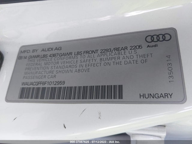 WAUACGFF6F1012959 Audi A3 1.8t Premium