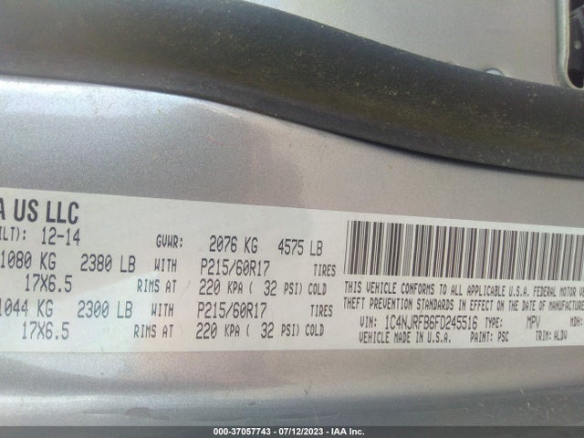 1C4NJRFB6FD245516 Jeep Patriot High Altitude Edition