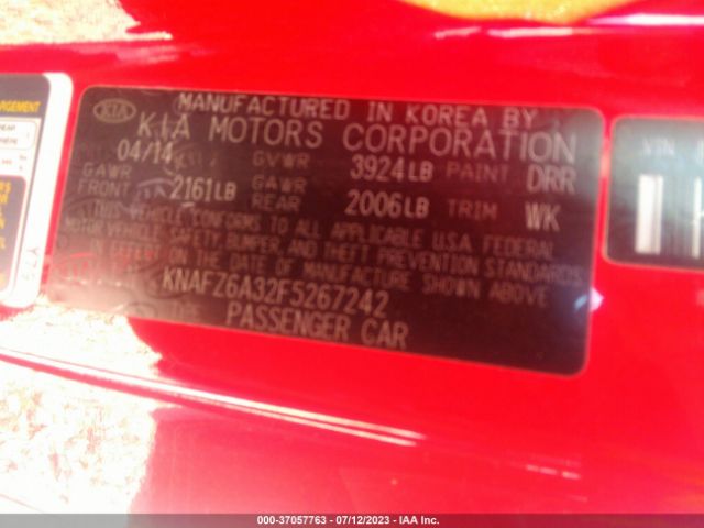 KNAFZ6A32F5267242 KIA Forte Koup Sx