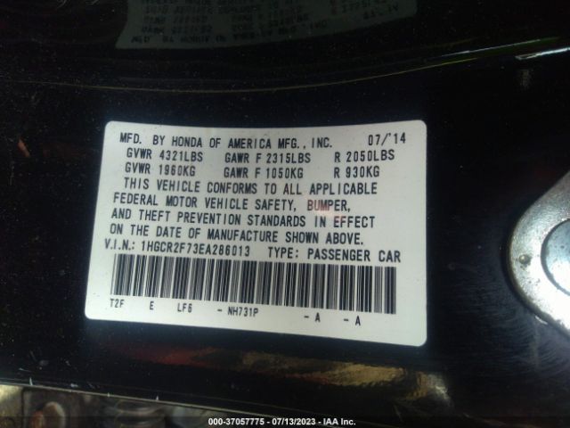 1HGCR2F73EA286013 Honda Accord Sedan Ex
