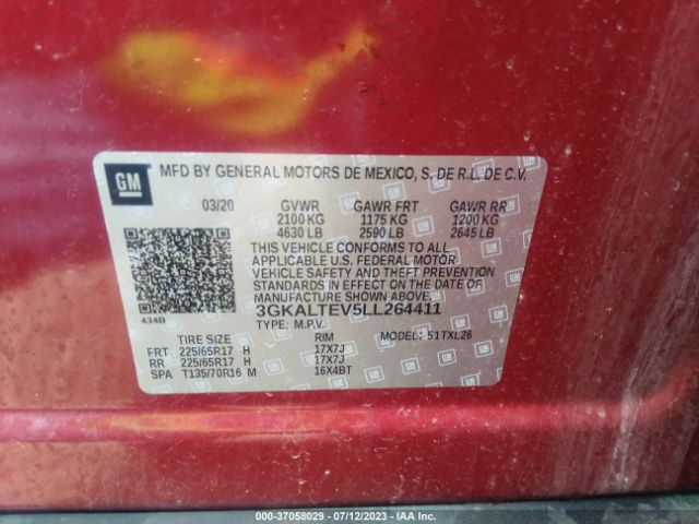 3GKALTEV5LL264411 GMC Terrain Sle