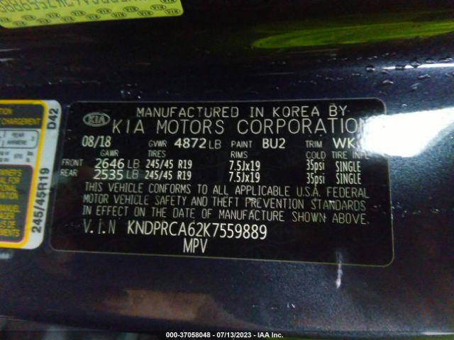 KNDPRCA62K7559889 KIA Sportage Sx Turbo