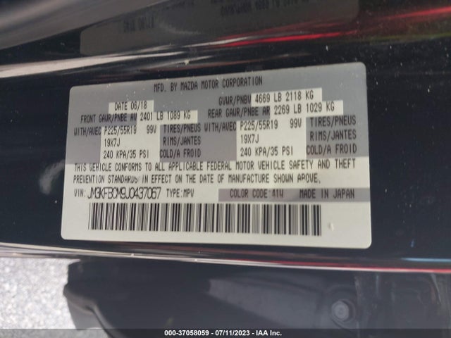 Mazda Cx-5 Touring 2018 JM3KFBCM9J0437067 Image 9