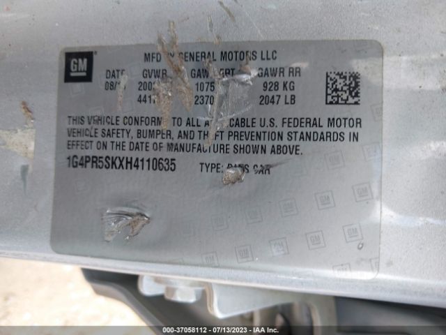 1G4PR5SKXH4110635 Buick Verano Sport Touring