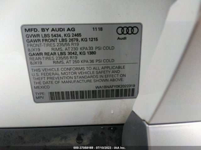 Audi Q5 Premium Plus 2019 WA1BNAFY0K2022319 Image 9
