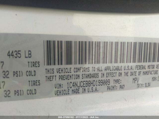 1C4NJCEB8HD199009 Jeep Compass High Altitude