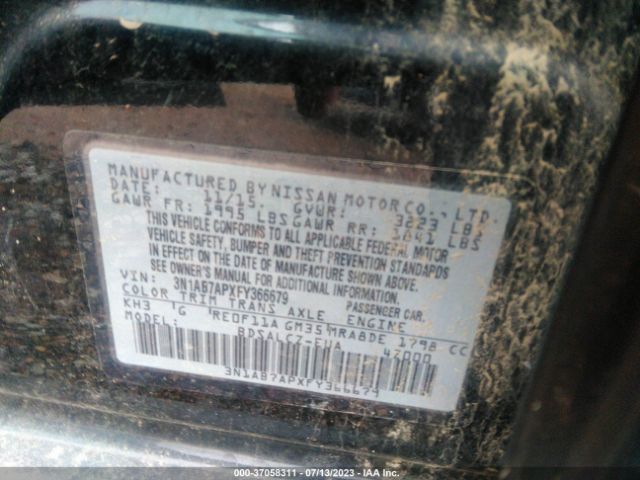 3N1AB7APXFY366679 Nissan SENTRA S