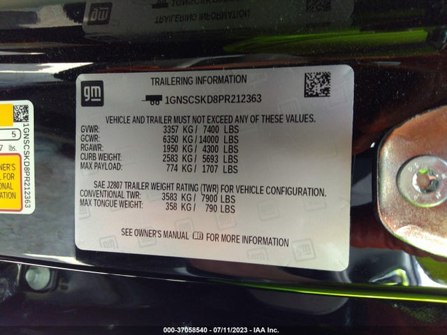 Chevrolet Tahoe Premier 2023 1GNSCSKD8PR212363 Image 9