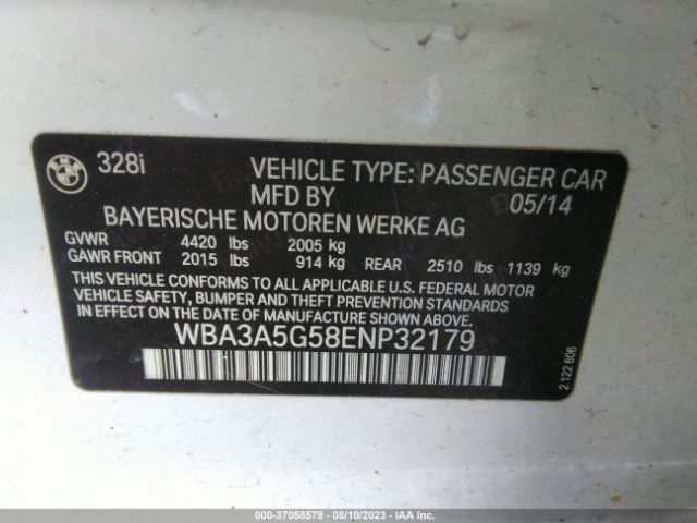 WBA3A5G58ENP32179 BMW 3 Series 328i