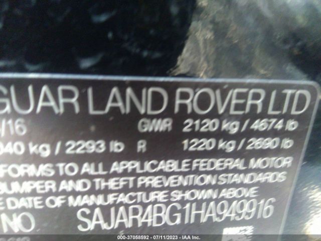 SAJAR4BG1HA949916 Jaguar Xe 25t