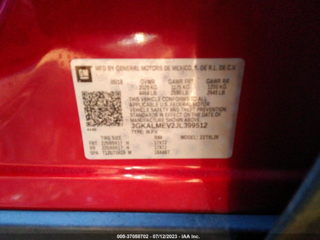 3GKALMEV2JL399512 GMC Terrain Sle