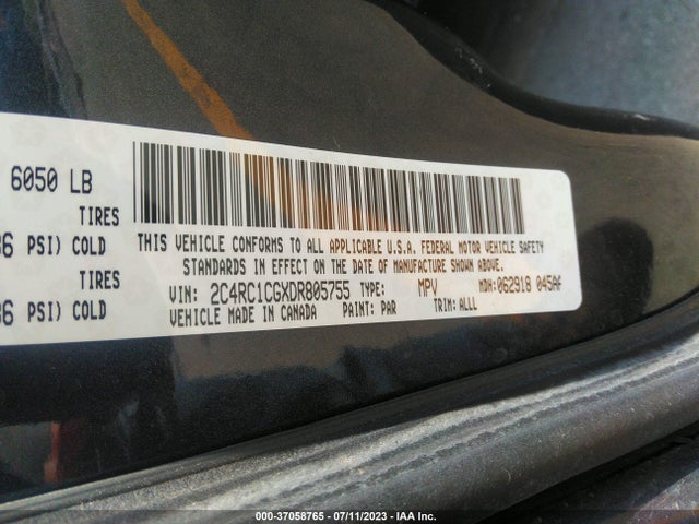 2013 CHRYSLER TOWN & COUNTRY TOURING-L VIN: 2C4RC1CGXDR805755