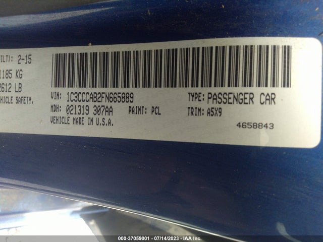 Chrysler 200 Limited 2015 1C3CCCAB2FN665889 Image 9