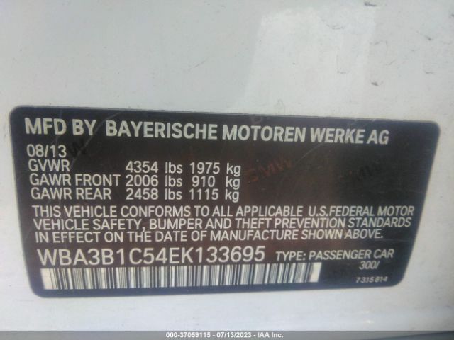 WBA3B1C54EK133695 BMW 3 Series 320i