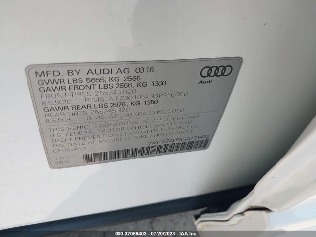 WA1D7AFP3GA124432 Audi Q5 Premium Plus