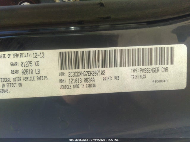 Dodge Charger Sxt 2014 2C3CDXHG7EH207102 Image 9