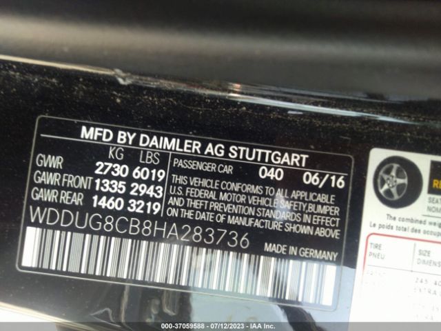 WDDUG8CB8HA283736 Mercedes-Benz S-class S 550