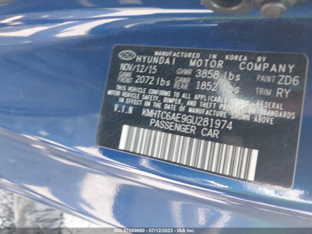 KMHTC6AE9GU281974 Hyundai Veloster Turbo