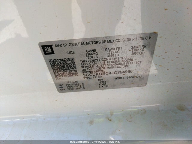 Chevrolet Silverado 1500 Lt 2018 3GCUKREC9JG364966 Image 15