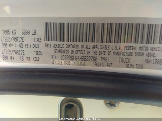 1C6RR6FG4HS622760 RAM 1500 Tradesman