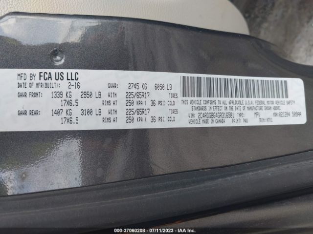 2C4RDGBG4GR316581 Dodge Grand Caravan Se