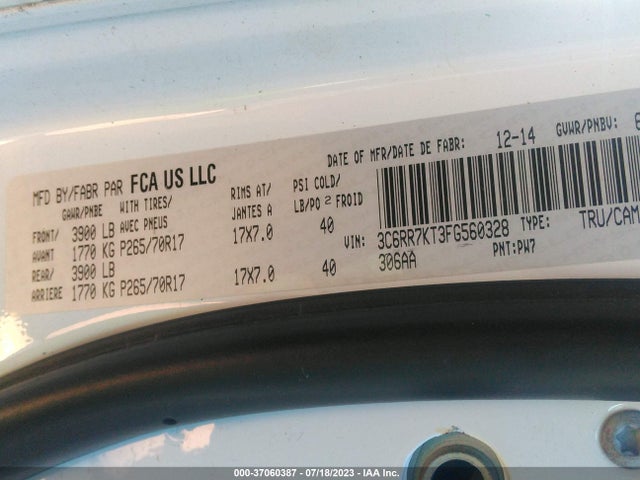 3C6RR7KT3FG560328 RAM 1500 St