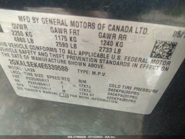 2GKALSEK4E6339588 GMC Terrain Slt