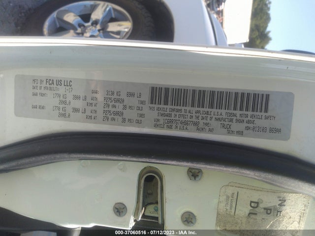 1C6RR7GT4HS677002 RAM 1500 Big Horn